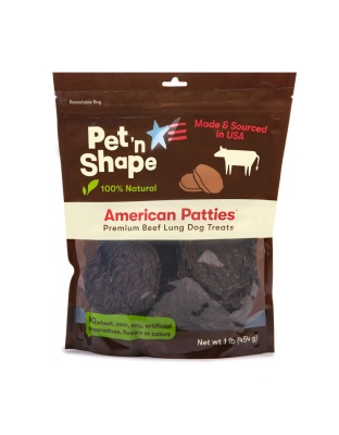 Pet 'N Shape American Patties Dog Treat Made and Sourced in the USA 1ea/1 lb