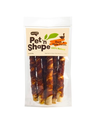 Pet 'N Shape Duck Hide Twists Dog Treats 1ea/15.3 oz, 6 pk