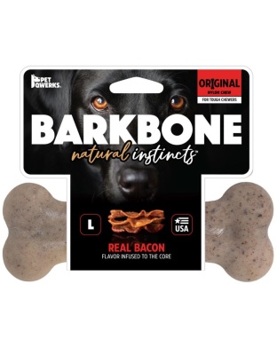Pet Qwerks Barkbone Natural Instincts Original Nylon Dog Chew Bacon 1ea/LG