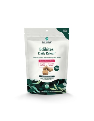 Pet Releaf Daily Edibites Cbd Small Dog 7.5oz. Blueberry Cranberry 3Mg