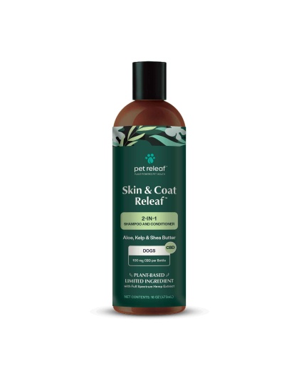 Pet Releaf Skin & Coat Dog 16oz. 2-In-1 Shampoo & Conditioner Cbd 100Mg