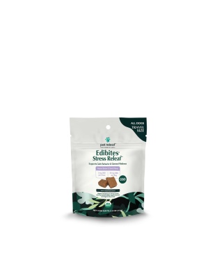 Pet Releaf Stress Edibites Cbd Dog 2.5oz. Peanut Butter Carob 3Mg Travel