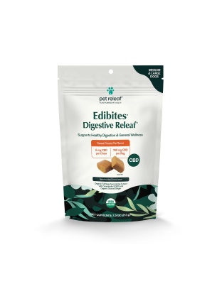Pet Releaf Digestive Edibites Cbd Medium/ Large Dog 7.5oz. Sweet Potato 6Mg