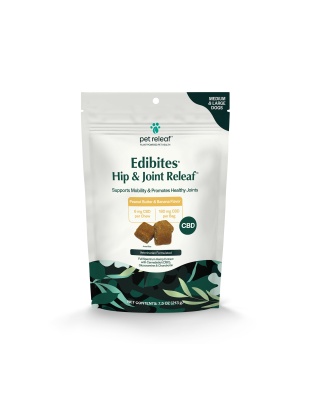 Pet Releaf Hip & Joint Edibites Cbd Medium /Large Dog 7.5oz. Peanut Butter Banana 6Mg