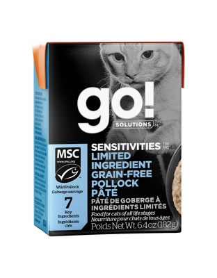 Go! Cat Sensitivities Limited Ingredient Grain Free Pate Pollock 6.4oz. (Case of 24)