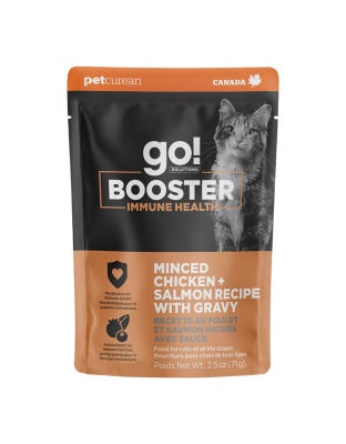 Go! Cat Booster Immune Health Minced Chicken & Salmon 2.5oz. (Case of 24)