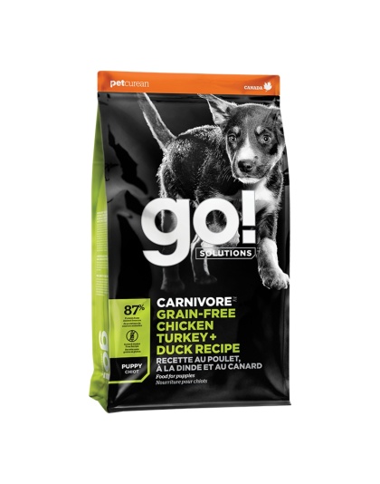 Go! Dog Carnivore Grain Free Puppy Chicken, Turkey & Duck 22Lb