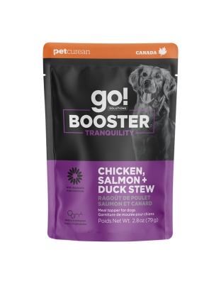 Go! Dog Booster Tranquility Stew Chicken, Salmon & Duck 2.8oz. (Case of 24)