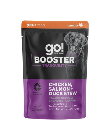 Go! Dog Booster Tranquility Stew Chicken, Salmon & Duck 2.8oz. (Case of 24)