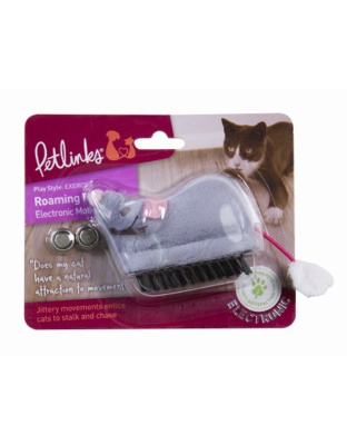 Petlinks Roaming Runner Mouse Electronic Motion Cat Toy Grey 1ea/One Size