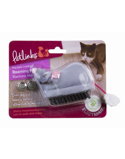 Petlinks Roaming Runner Mouse Electronic Motion Cat Toy Grey 1ea/One Size