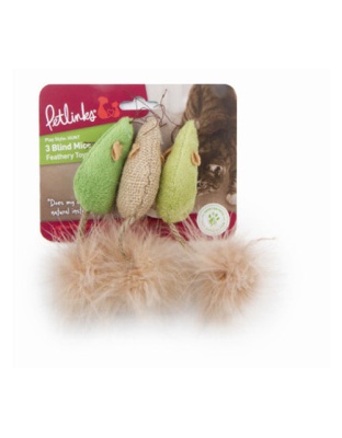 Petlinks Blind Mice Cat Toy Assorted 1ea/3 ct