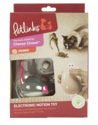 Petlinks Cheese Chaser Remote Controlled Mouse Cat Toy Multi-Color 1ea/One Size