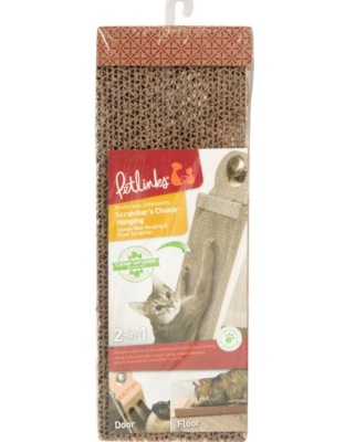 Petlinks Scratcher's Choice Hanging Corrugate Cat Scratcher With Infused Catnip 1ea