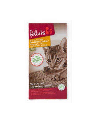Petlinks Scratcher's Choice+ Corrugate Cat Scratcher with Infused Catnip and Toy Brown 1ea