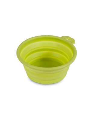 Petmate Silicone Round Travel Pet Bowl Go Go Green 1ea/SM
