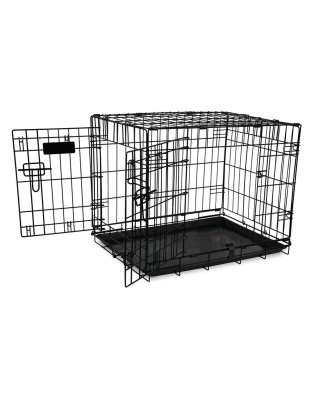 Petmate 2 Door Training Retreat Dog Kennel Black 1ea/24 in