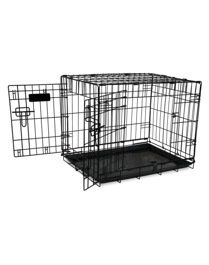 Petmate 2 Door Training Retreat Dog Kennel Black 1ea/24 in