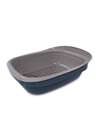 Petmate Simple Sifting Cat Litter Pan Blue, Grey 1ea/One Size