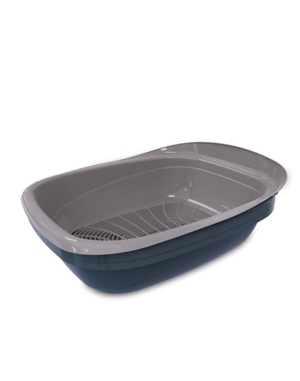 Petmate Simple Sifting Cat Litter Pan Blue, Grey 1ea/One Size