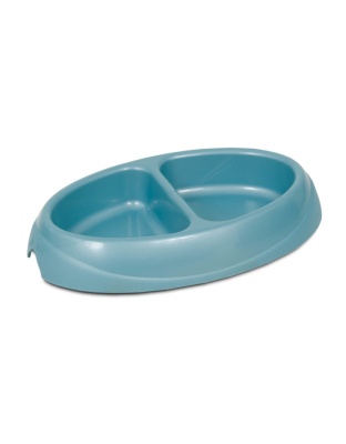 Petmate Ultra Lightweight Double Diner Cat Bowl Assorted 1ea/SM