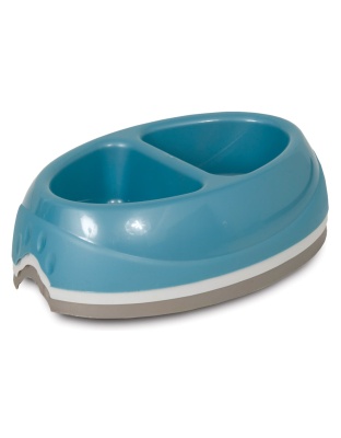 Petmate Ultra Double Diner Dog Bowl Lightweight Assorted 1ea/LG