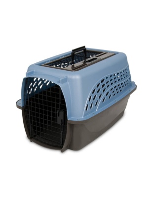 Petmate 2 Door Top Load Dog Kennel Pearl Ash Blue, Black 1ea/24 in