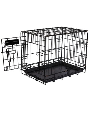 Petmate 2 Door Training Retreat Dog Kennel Black 1ea/19 in