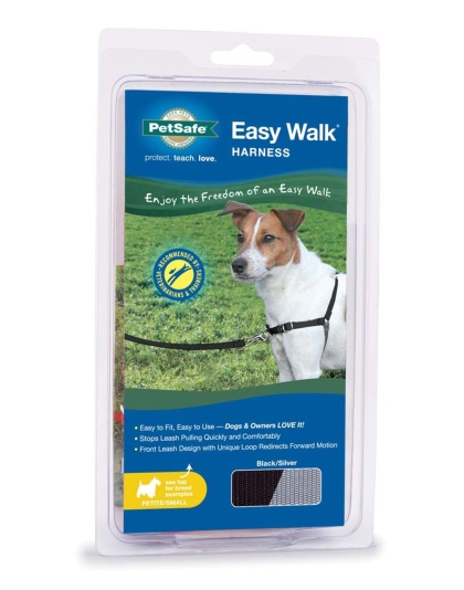 PetSafe Easy Walk Dog Harness Black/Silver 1ea/Petite/SMall