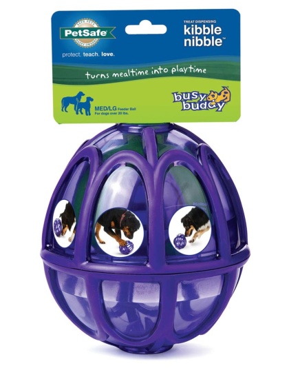 Busy Buddy Dog Toy Kibble Nibble Feeder Ball Purple 1ea/MD/LG