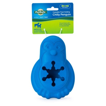 Busy Buddy Penguin Dog Toy Blue 1ea/MD/LG