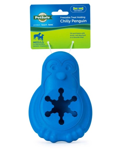 Busy Buddy Penguin Dog Toy Blue 1ea/MD/LG