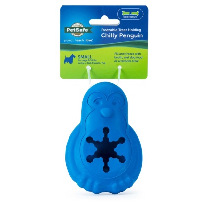 Busy Buddy Penguin Dog Toy Blue 1ea/SM