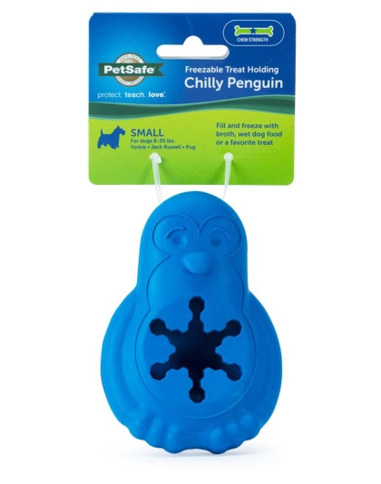 Busy Buddy Penguin Dog Toy Blue 1ea/SM