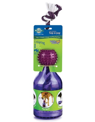 Busy Buddy Tug-a-Jug Dog Toy Purple 1ea/MD/LG