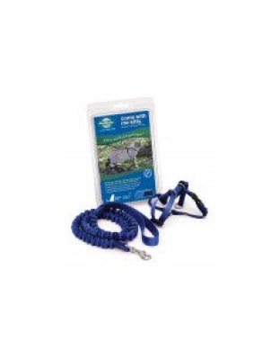 PetSafe Premier Come With Me Kitty Harness & Bungee Leash Combo Royal Blue/Navy 1ea/LG