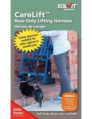 PetSafe CareLiftT Rear Support Dog Harness Black/Red 1ea/SM