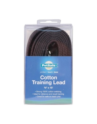 PetSafe Cotton Training Leash Black 1ea/5/8 In X 15 ft
