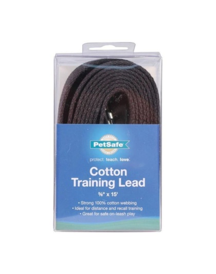 PetSafe Cotton Training Leash Black 1ea/5/8 In X 15 ft