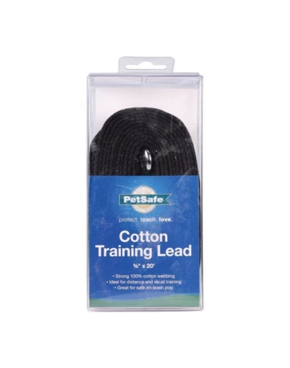 PetSafe Cotton Training Leash Black 1ea/5/8 In X 20 ft