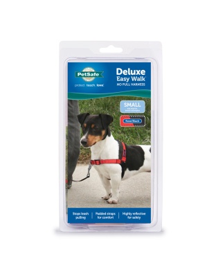 PetSafe Deluxe Easy Walk Steel Dog Harness Black/Rose 1ea/SM