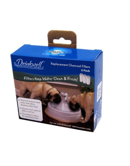 Drinkwell 360 Fountain Charcoal Filters White 1ea/3 pk