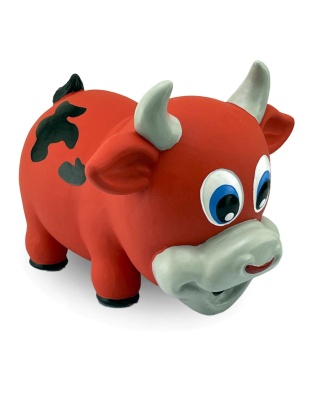 Petsport USA NaturFlex Natural Latex Rubber Dog Toy Bull, 1ea/12 in, Jumbo