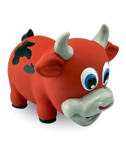 Petsport USA NaturFlex Natural Latex Rubber Dog Toy Bull, 1ea/12 in, Jumbo