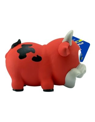 Petsport USA NaturFlex Natural Latex Rubber Dog Toy Bull, 1ea/7.5 in, Large