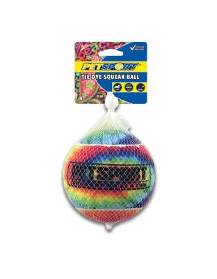 Petsport USA Tie Dye Squeak Ball Dog Toy 1ea/4 in, 1 pk