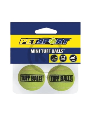 Petsport USA Tuff Ball Dog toy Yellow, 1ea/2 pk, 1.5 in
