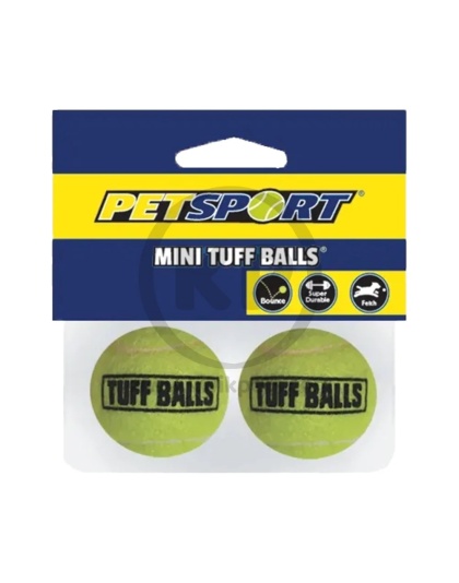 Petsport USA Tuff Ball Dog toy Yellow, 1ea/2 pk, 1.5 in