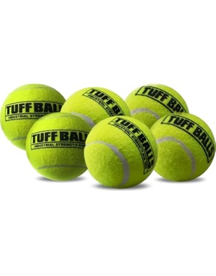 Petsport USA Tuff Ball Dog toy Yellow, 6ea/Bulk, 4 in