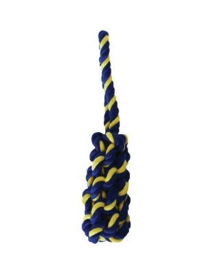 Petsport USA Twisted Chew Bumper Dog Toy Blue, Yellow, 1ea/7 in, Mini